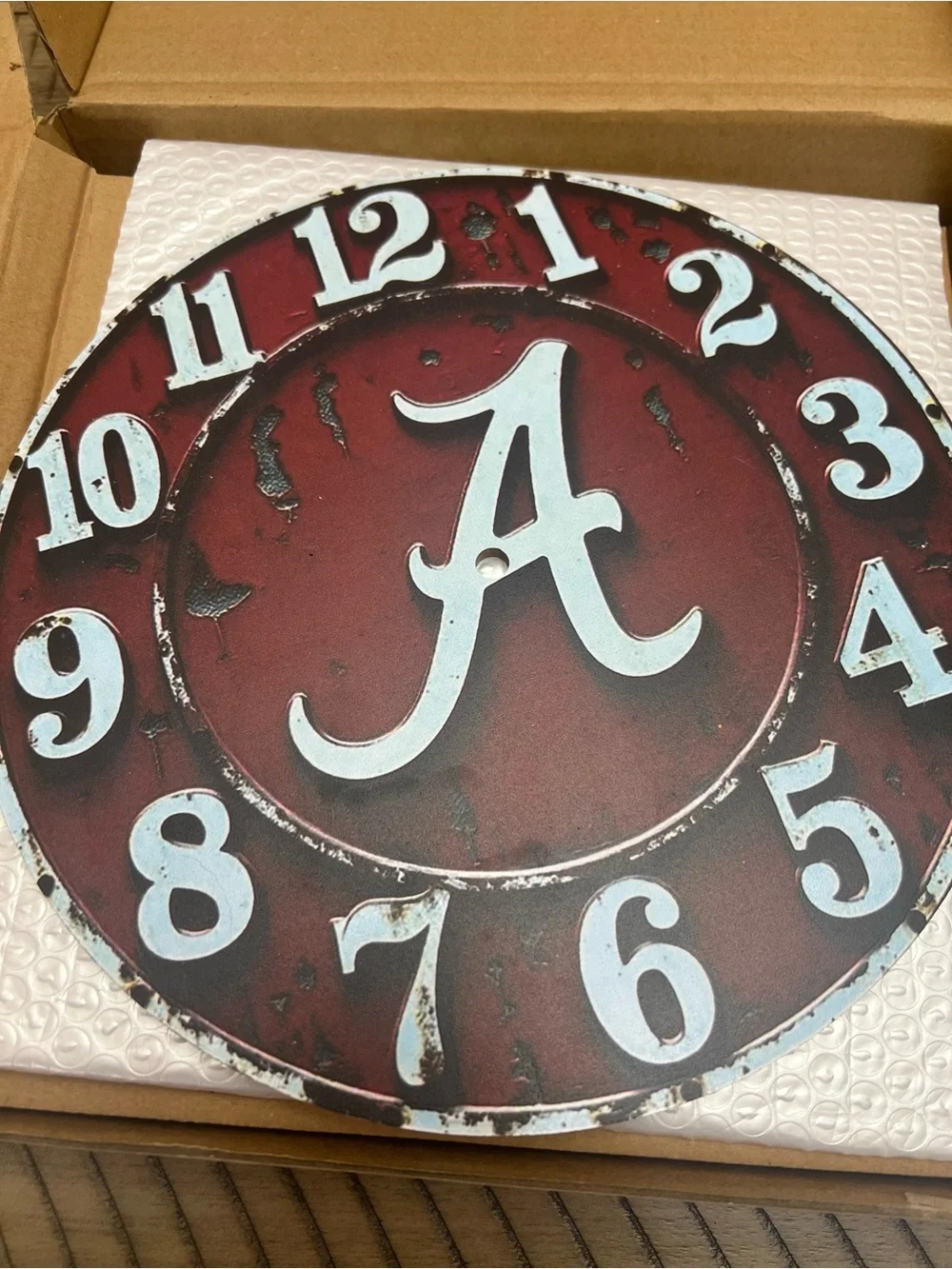 New Vintage-Style Burgundy University of Alabama Wall Clock Decor - Unbranded